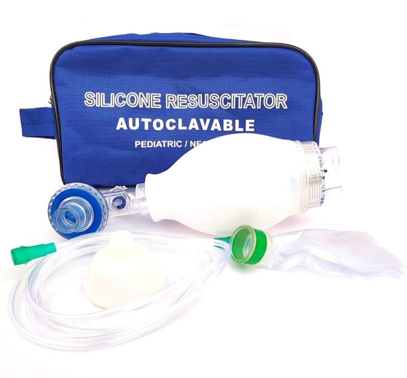 JOMED - Pediatric or Infant Ambu Bag | Resuscitation Bag | Silicone Reusable Oxygen Reservoir Bag for Hospital - Image 1
