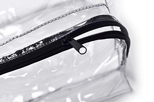 Masirs Clear Lunch Bag, Durable PVC Plastic See Through Lunch Bag with Adjustable Shoulder Strap Handle for Prison Correctional Officers, Work, Stadium Approved, Freezer Proof, (Medium) - Image 4