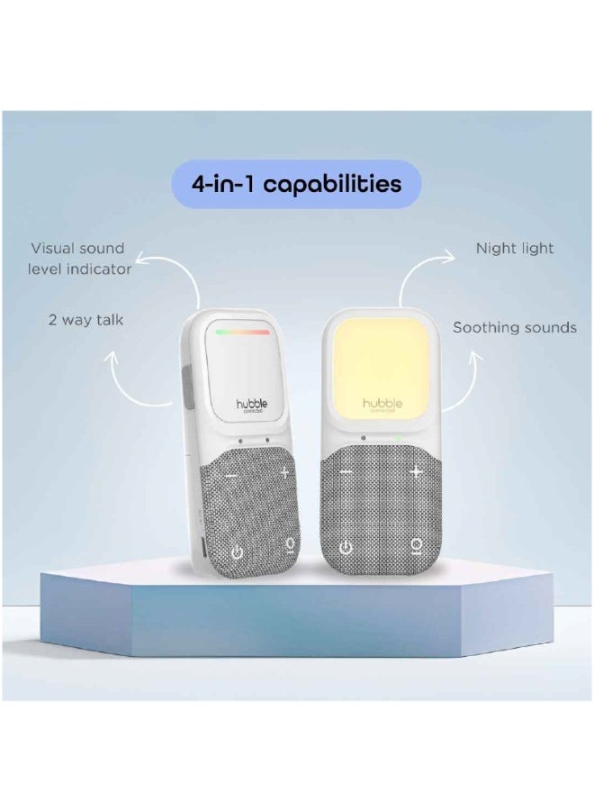 Hubble Connected Night Light Sense Glow Audio Baby Monitor with DECT wireless connectivity listening device, Highly Sensitive Microphone - Image 4