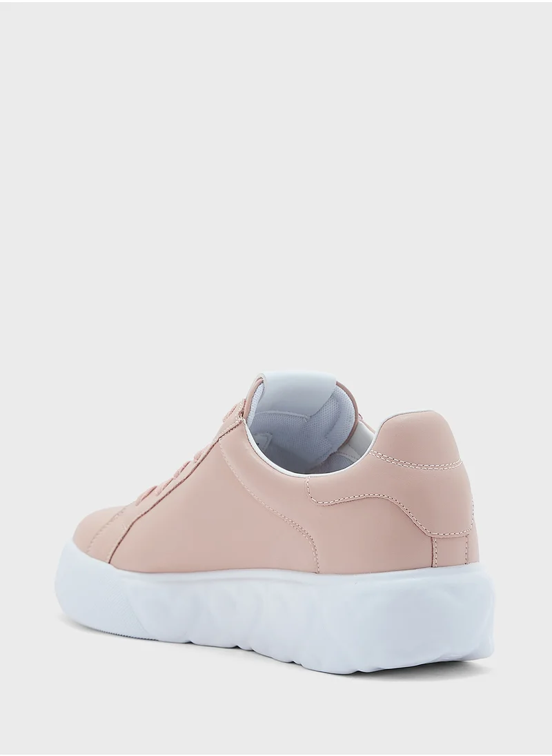 Love Moschino Lace Up Low Top Sneakers