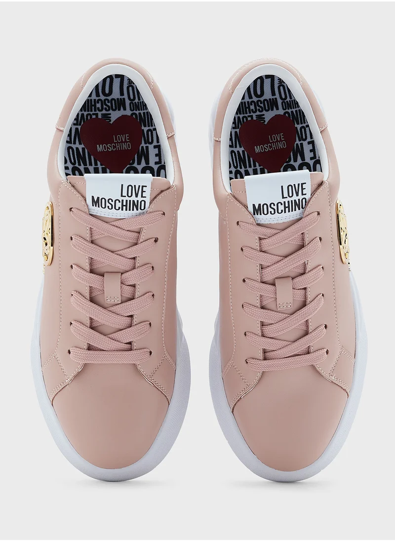 Love Moschino Lace Up Low Top Sneakers