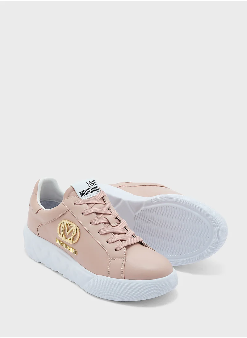 Love Moschino Lace Up Low Top Sneakers