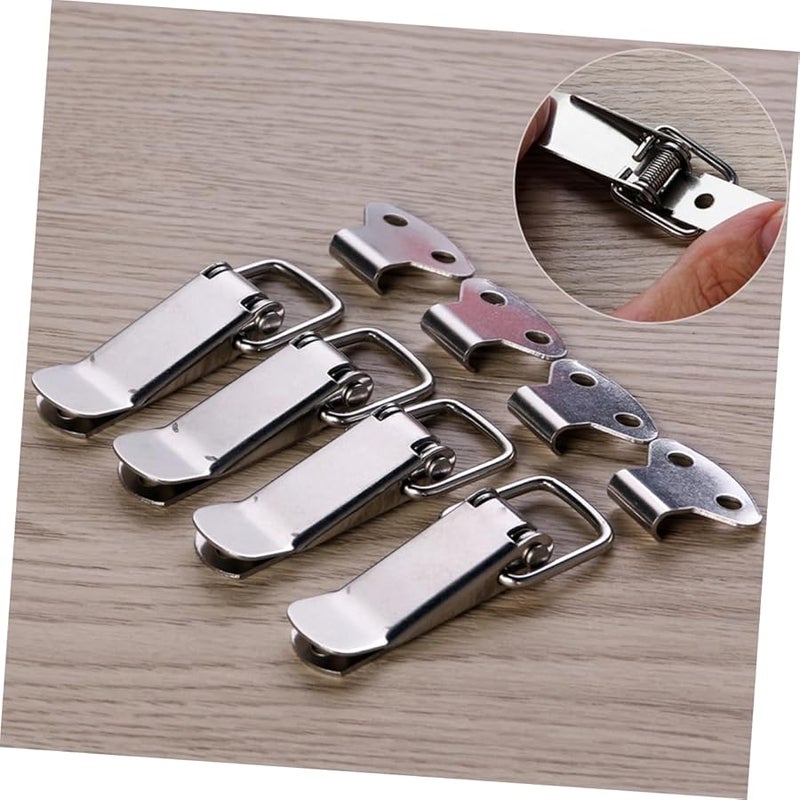 TEHAUX 8pcs Stainless Steel Hasps Box Buckles Smooth Operation Practical for Cases - Image 5