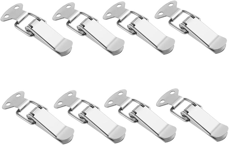 TEHAUX 8pcs Stainless Steel Hasps Box Buckles Smooth Operation Practical for Cases - Image 1