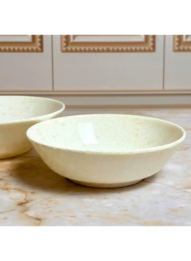 Dynasty' Dynasty Melamine Marble Designed 6 Inch Bowl (Single Piece)- Ivory - Image 2