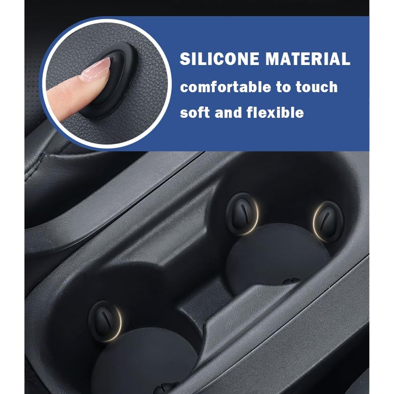 Stacool 2026 Latest Car Cup Holder Insert/Holder Position Limiter - Anti Shake Silicone Car Coasters Bottle Stabilizers with Self-Adhesive - Car Must Haves Cup Holder Inserts for Car Truck SUV (6PCS) - Image 3