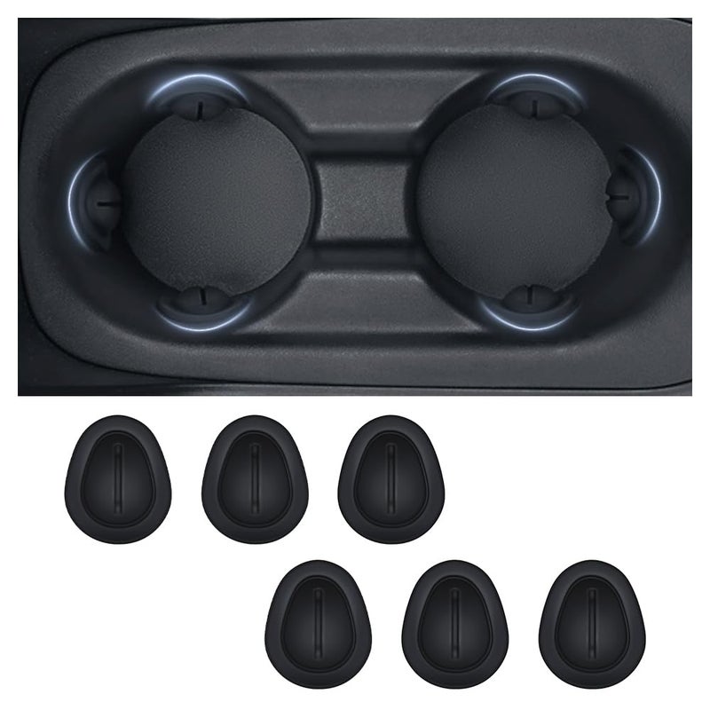 Stacool 2026 Latest Car Cup Holder Insert/Holder Position Limiter - Anti Shake Silicone Car Coasters Bottle Stabilizers with Self-Adhesive - Car Must Haves Cup Holder Inserts for Car Truck SUV (6PCS) - Image 1