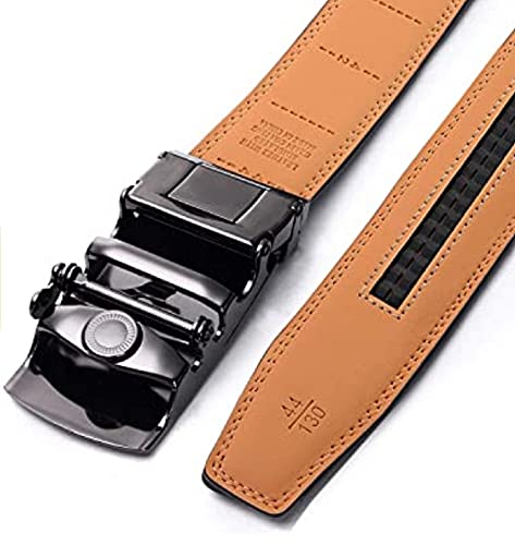 Contacts Genuine Leather Belt for Men with Autolock Buckle - Micro Adjustable Belt Fit Everywhere | Formal & Casual | Elegant Gift Box (21 Black)… - Image 3