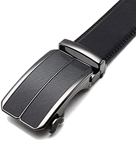 Contacts Genuine Leather Belt for Men with Autolock Buckle - Micro Adjustable Belt Fit Everywhere | Formal & Casual | Elegant Gift Box (21 Black)… - Image 4