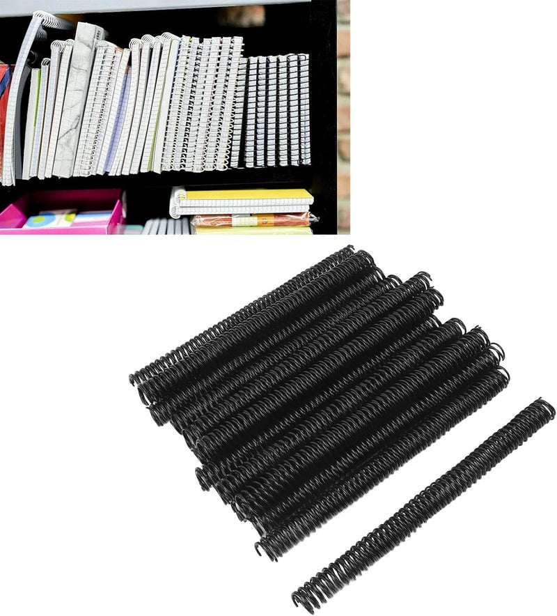 Consistent steady quality Spiral Binding Coil 50 Pcs 19mm Diameter 48 Loop 4:1 Pitch 170 Sheet Capacity A4 Binding Spine for Letter Size Paper Professional Document Binding PVC Plastic (Black) Gulf standard sizing alternatives - Image 3