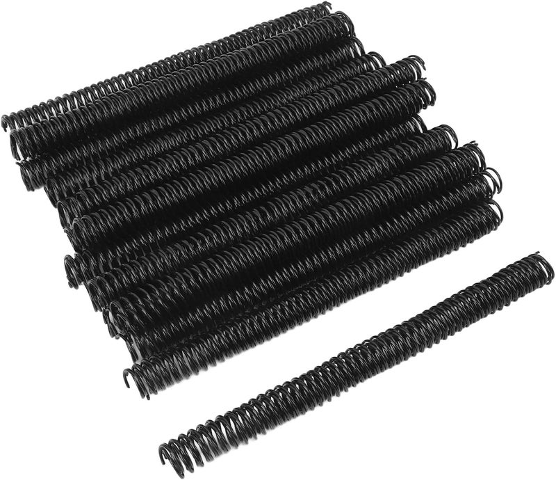 Consistent steady quality Spiral Binding Coil 50 Pcs 19mm Diameter 48 Loop 4:1 Pitch 170 Sheet Capacity A4 Binding Spine for Letter Size Paper Professional Document Binding PVC Plastic (Black) Gulf standard sizing alternatives - Image 2
