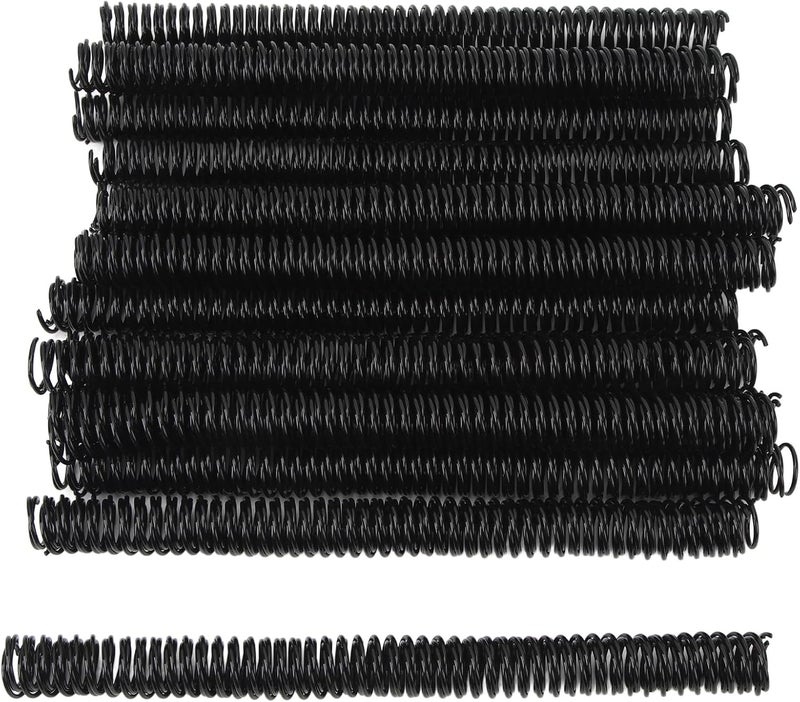 Consistent steady quality Spiral Binding Coil 50 Pcs 19mm Diameter 48 Loop 4:1 Pitch 170 Sheet Capacity A4 Binding Spine for Letter Size Paper Professional Document Binding PVC Plastic (Black) Gulf standard sizing alternatives - Image 1