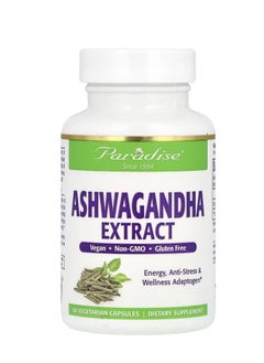 Paradise Ashwagandha Extract 250 mg 60 Vegetarian Capsules  - Image 1