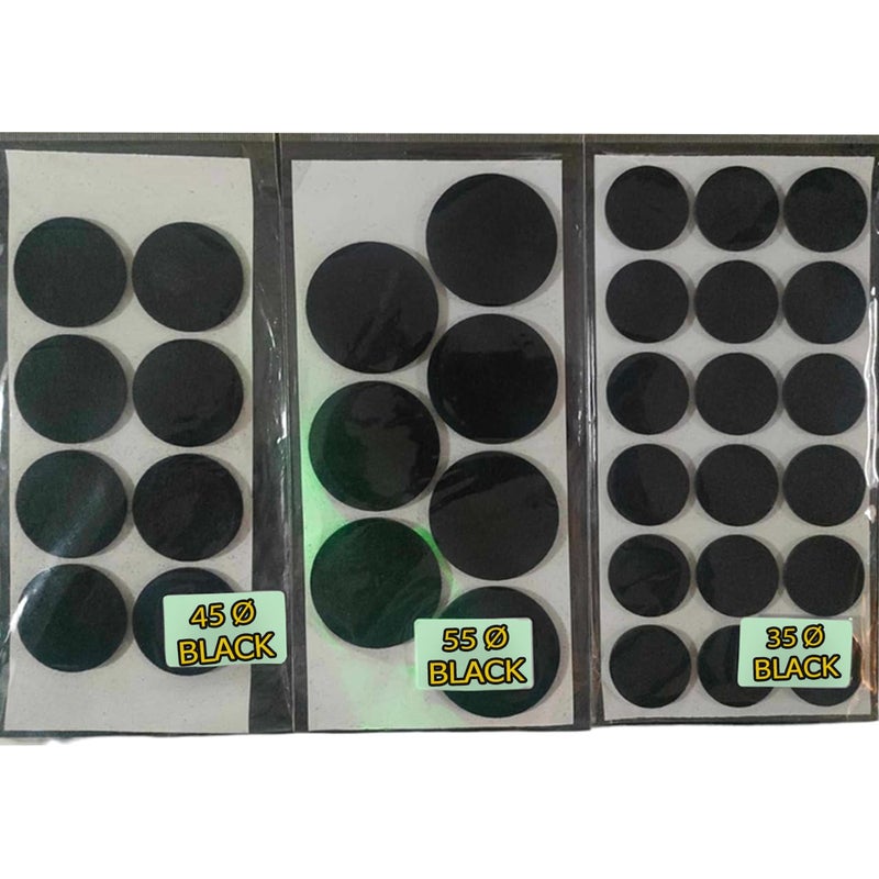 Generic 18pcs Round Black Rubber Felt Floor Protector for Chairs & Tables, 35mm Diameter, Cuttable, Non-Slip - Image 3