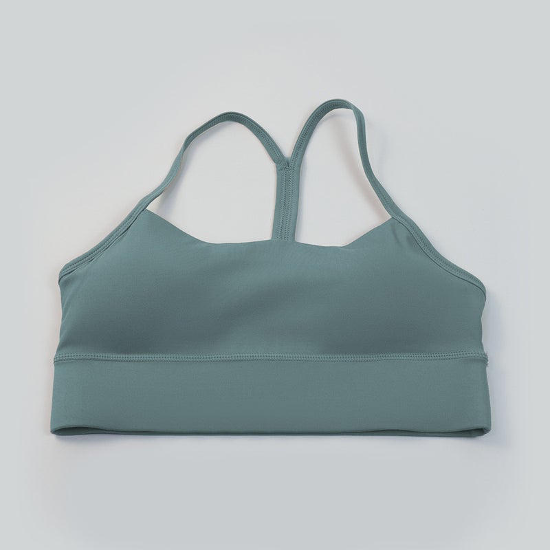 Yoga clothing bra women''s sports underwear double-sided sanding tight thin belt Y-shaped beautiful back fitness jogging vest bra - Image 1