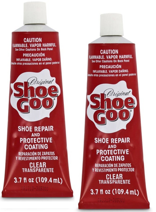 Sof Sole Unisex's 3.7 Ounce Goo Repair Adhesive for Fixing Worn Shoes or Boots, Clear, 3.7-Ounce Tube (2-Pack), 2 Pack - Image 1