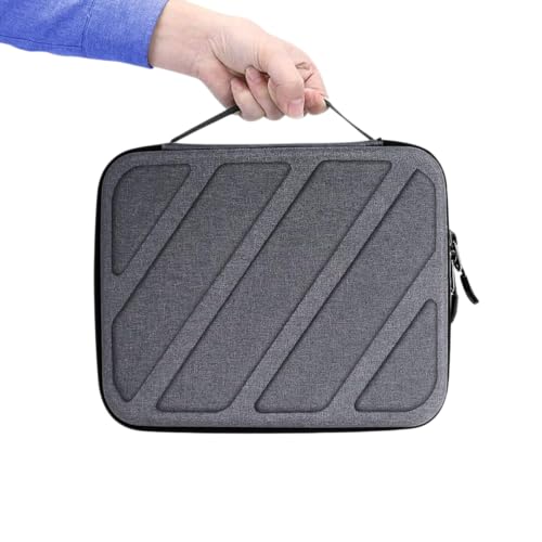 FLORICAN Portfolio Case & Gadget Organizer/Protective Pouch/Business Storage Case with iPad Sleeve for iPads & Tablets Upto 11, Accessories Pocket for Pencil, Cables, Hubs, Tech Kit, Office Bag, Grey - Image 4