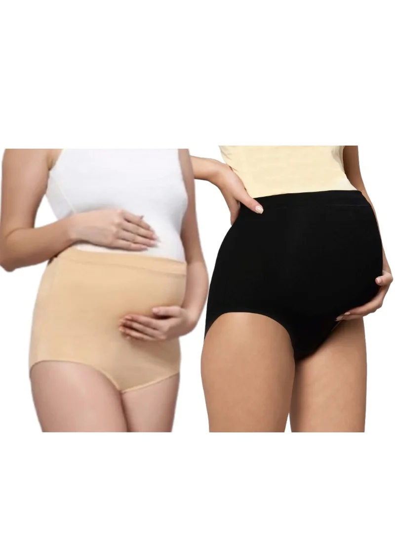 TUMMY WOMEN HIGH WAIST MATERNITY PANTY -SET OF 2