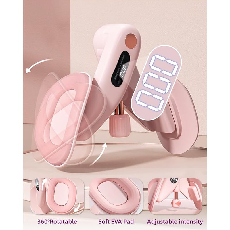 Thigh Master, Pelvic Floor Muscle Trainer Adjustable Resistance Inner Thigh Exerciser, Upgraded 360° LED Inner Thigh Exerciser, Kegel Trainer for Postpartum Rehabilitation 20LB Resistance Band - Image 2