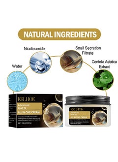 EELHOE Advanced Snail 92 All In One Cream,Moisturizing Acne Scar Removal Cream , Anti-Aging & Wrinkle Removal and Whitening, Improve Skin Nourishing Collagen Essence Cream For Improve Damaged Skin 100ml  - Image 5