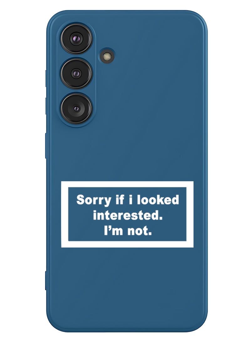 Theodor Protective Slim Fit Case Liquid Silicone Cover with Full Body Protection Anti-Scratch Shockproof Case For Samsung Galaxy S25 (Blue) - Sorry if i looked - White - Image 1