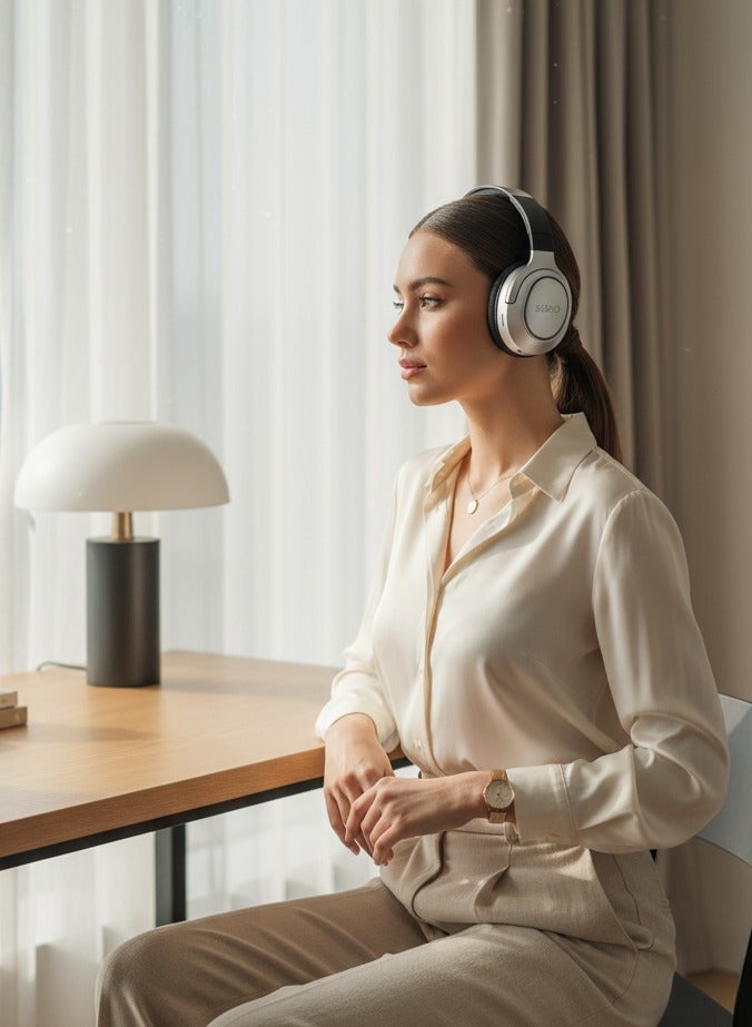 سودو سماعة الرأس SD-1105 اللاسلكية ستيريو فوق الأذن اسود/فضي - Image 5