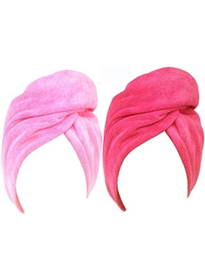 Generic 2PCS/SET Bathroom Super Absorbent Quick-drying Microfiber Bath Towel Hair Dry Cap Salon Towel  - Image 1