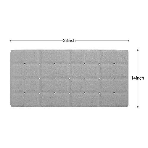 Webos Foldable Non Slip Silicon Bath Mat Bathtub mat no Suction Cups Shower mats for Textured Tub and Reglazed Tub (Foldable -Grey, 28-inch x 14-inch) - Image 2