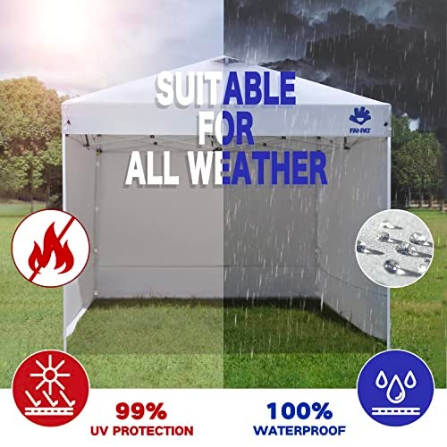 Fanpat Instant Canopy Tent Sidewalls for 10x10 Pop Up Canopy Waterproof,99% UV Protection，3 Piece Sidewalls, White(3PCS Sidewall Only, Canopy Tent NOT Included) - Image 3