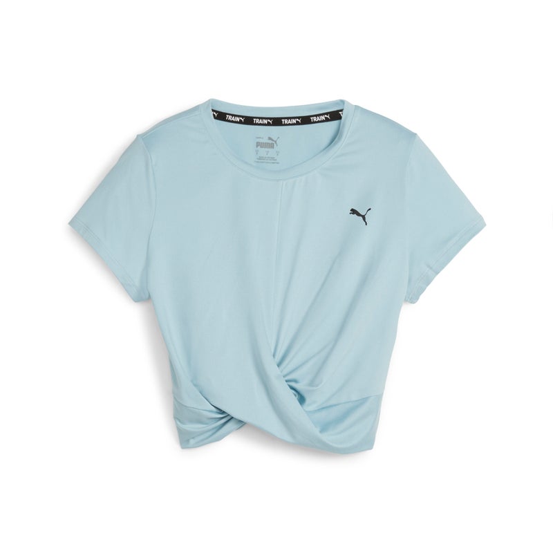 PUMA Studio Yogini Lite Twist Womens Blue Training T-shirt - Image 4