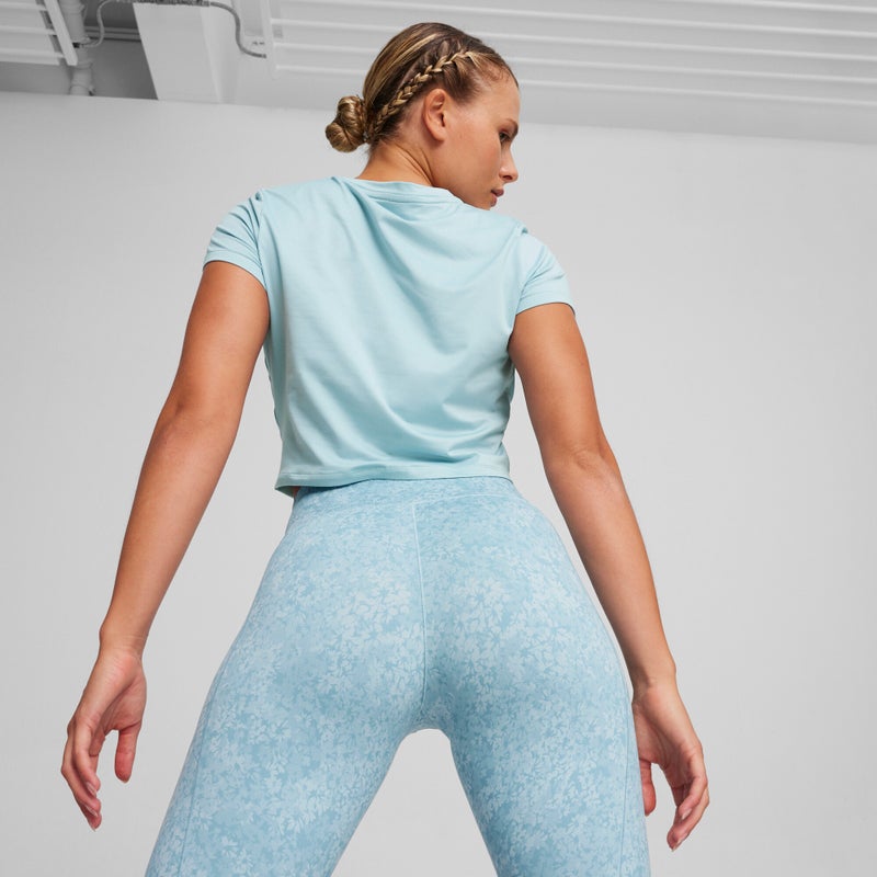 PUMA Studio Yogini Lite Twist Womens Blue Training T-shirt - Image 2