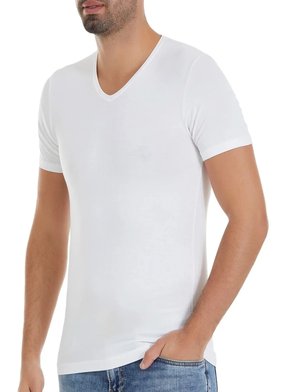 Yıldız Star Men's Bamboo V Neck Short Sleeve Undershirt 480 - 3 Pieces