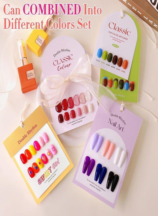 Double Rhythm مجموعة طلاء أظافر جل 28 قطعة 0.5 أونصة بتصميم مزدوج بنفس اللون ونفس الزجاجة مجموعة طلاء جل قابلة للإزالة فن الأظافر صالون العناية بالأظافر افعلها بنفسك في المنزل للنساء (مجموعة الأحمر والوردي - T24-4) - Image 5