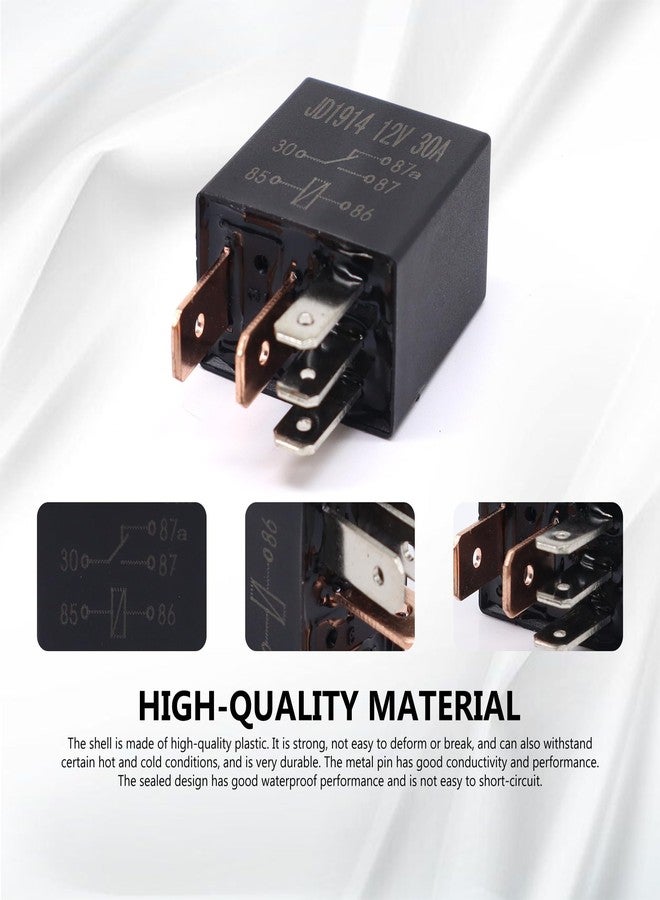 OXCANO 3PCS 4671168E 72472M Fuel Pump Relay 5 pin 12 Volt DV SPDT Compatible with Chrysler Dodge Jeep Siemens TYCO Multi-Purpose Relay - Image 3