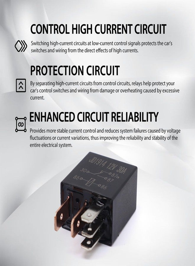 OXCANO 3PCS 4671168E 72472M Fuel Pump Relay 5 pin 12 Volt DV SPDT Compatible with Chrysler Dodge Jeep Siemens TYCO Multi-Purpose Relay - Image 4