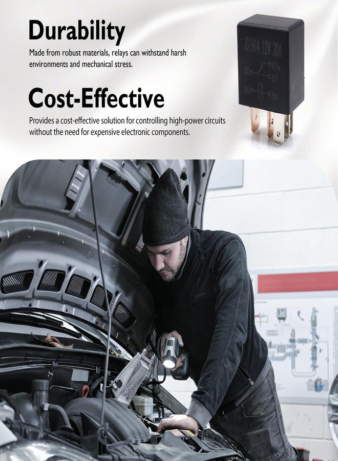 OXCANO 3PCS 4671168E 72472M Fuel Pump Relay 5 pin 12 Volt DV SPDT Compatible with Chrysler Dodge Jeep Siemens TYCO Multi-Purpose Relay - Image 5