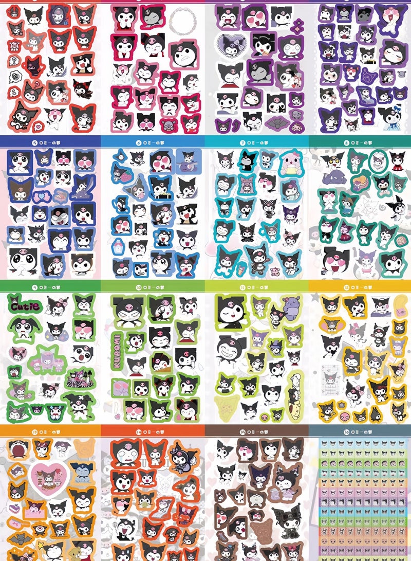 كتاب مواد ملصقات التخطيط 450 قطعة، ملصقات كرتونية لطيفة، زخارف يوميات DIY، أوراق ملصقات يدوية زينة سانريو المقاومة للماء - Image 2