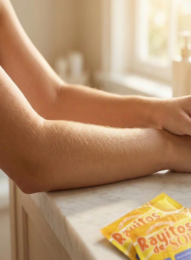 مجموعة تفتيح شعر الجسم مع مسحوق زيت جوز الهند، بيروكسيد الهيدروجين بتركيز 9%، حجم 30، بدون حكة | مزيل لون الشعر، تفتيح شعر الساقين والظهر والبطن والذراعين | حماية وتغذية البشرة - Image 4