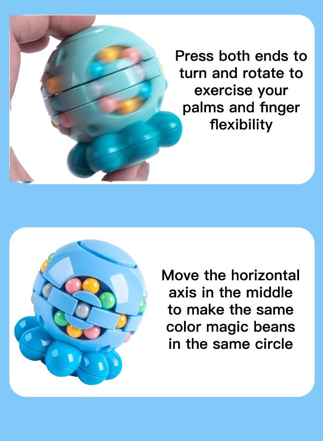 Magic Bean Rotating Cube Octopus Shape Multi-Play Spinning 3D Brain Teaser, Creative Dexterity Enhancer for Stress Relief, Suitable for Kids and Adults - Image 2