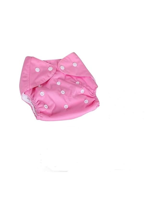 Generic Adjustable Cotton Pocket Diapers Reusable Washable for Babies, Infants and Toddlers 0-3 Years (pink)  - Image 1