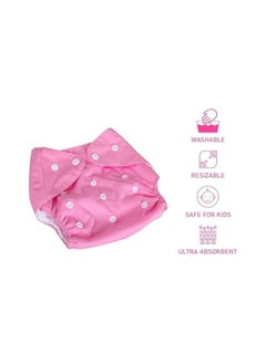 Generic Adjustable Cotton Pocket Diapers Reusable Washable for Babies, Infants and Toddlers 0-3 Years (pink)  - Image 2
