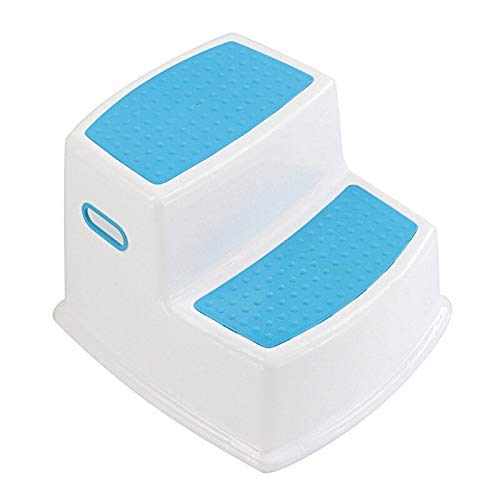 Sisliya Dual Height Step Stool for Kids Toddlers Stool for Potty Training and Use in The Bathroom or Kitchen Versatile TwoStep Design for Growing Children SoftGrip Steps Provide - Image 1