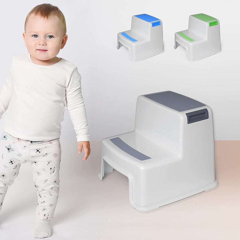 Sisliya Dual Height Step Stool for Kids Toddlers Stool for Potty Training and Use in The Bathroom or Kitchen Versatile TwoStep Design for Growing Children SoftGrip Steps Provide - Image 5