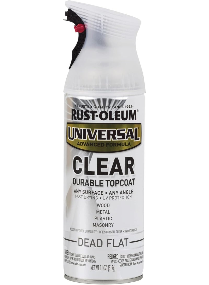 RUST-OLEUM Clear Universal All Surface Spray Paint, Dead Flat, 312g