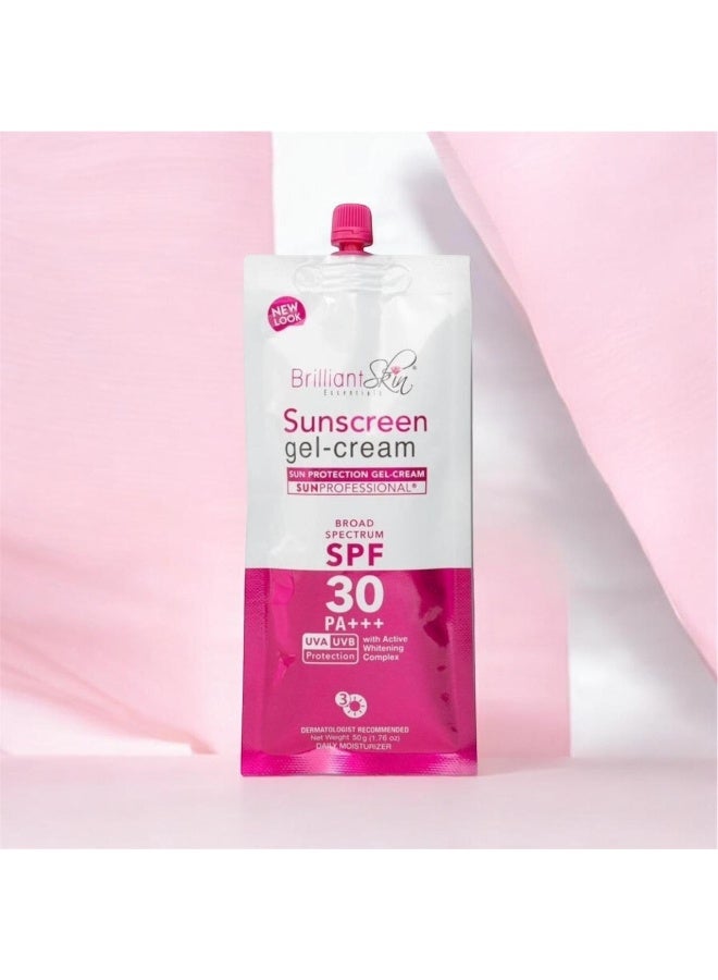 Brilliant Skin Sunscreen Gel Cream SPF 30 – Lightweight Hydrating UV Protection with Brightening Complex for Smooth Non-Greasy Skin - Image 5