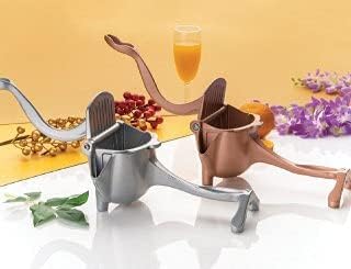 EDBIRET Hand Press Juicer Machine Aluminium Manual Fruit Squeezer Heavy Duty Orange Juicer for Multipurpose Fruit Use Silver - Image 5