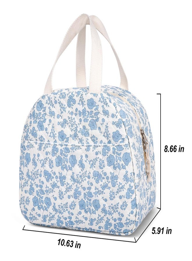 honitty Lunch Box for Women,Cute Quilted Lunch Tote Bag,Reusable Insulated Lunch Box,Large Capacity Cooler Bag with Compartments for Work, Picnics or Travelling - Image 2