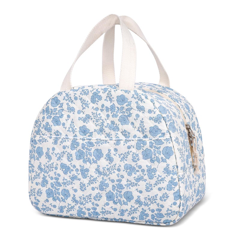 honitty Lunch Box for Women,Cute Quilted Lunch Tote Bag,Reusable Insulated Lunch Box,Large Capacity Cooler Bag with Compartments for Work, Picnics or Travelling - Image 1