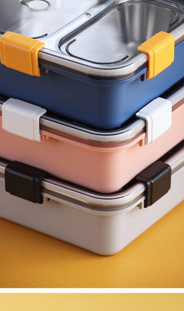 Shivaaro Lunch Box4 Compartment Insulated Lunch Box Stainless Steel Tiffin Box for Boys Girls School Office Men Pack of 1Multicolor 4 Compartment 1000ml - Image 4