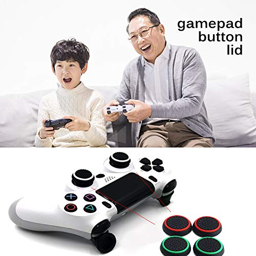 GGZone 4PCS Joystick Cap Silicone Rubber Thumb Stick Grip Caps for PS5 PS4 PS3 Xbox 360 Xbox One Xbox One X Elite Nintendo Switch Pro Controller Color White - Image 2